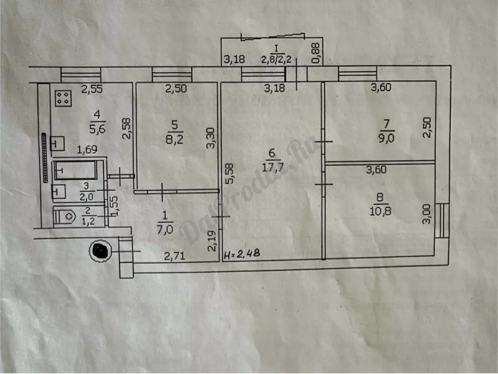 Продам 4к квартиру по ул.Геологическая 4/5эт