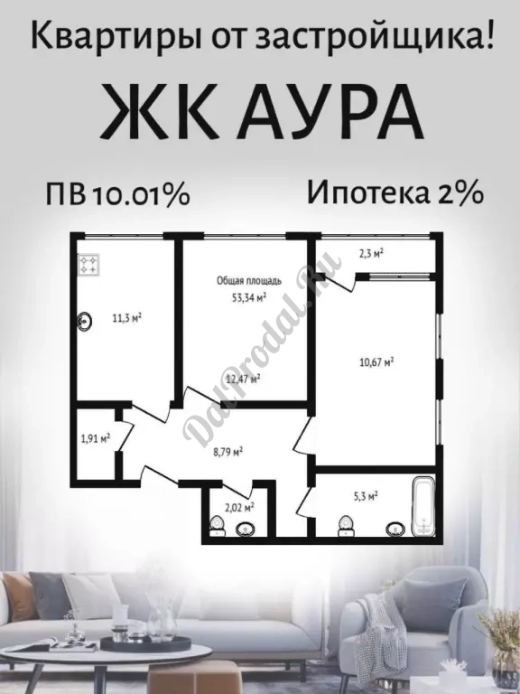 Продам квартиры от застройщика ЖК «Аура»