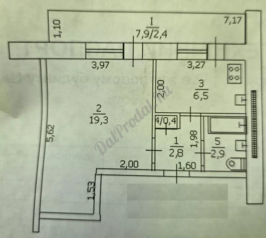 Продам 1-но комнатную квартиру на 1м эт/9ти эт. кирпичного дома