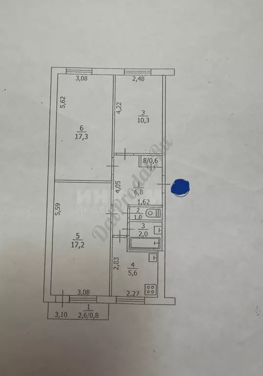 Продам 3к квартиру на кв.Комарова с а/о
