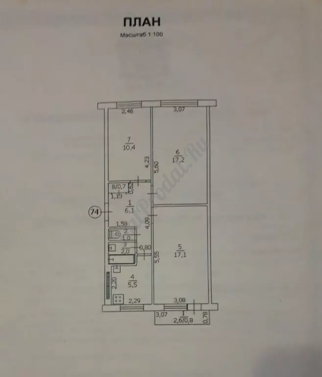 Продам 3к квартиру на кв.Волкова ,а/о