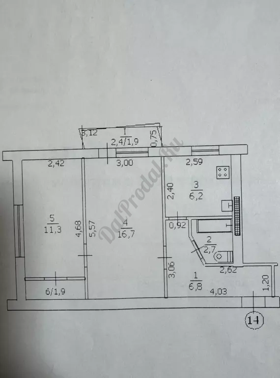 Продам 2к квартиру на кв.Шевченко 4/5 48м2