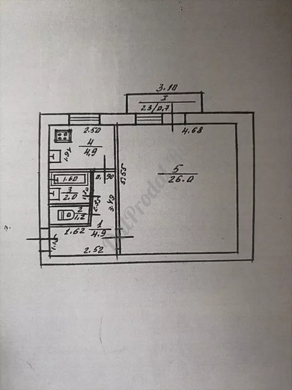Продам 1к квартиру по ул.Кирова, 40м2